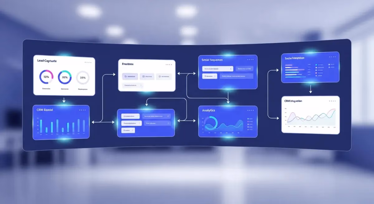 Marketing automation implementation workflow showing step-by-step process for small businesses