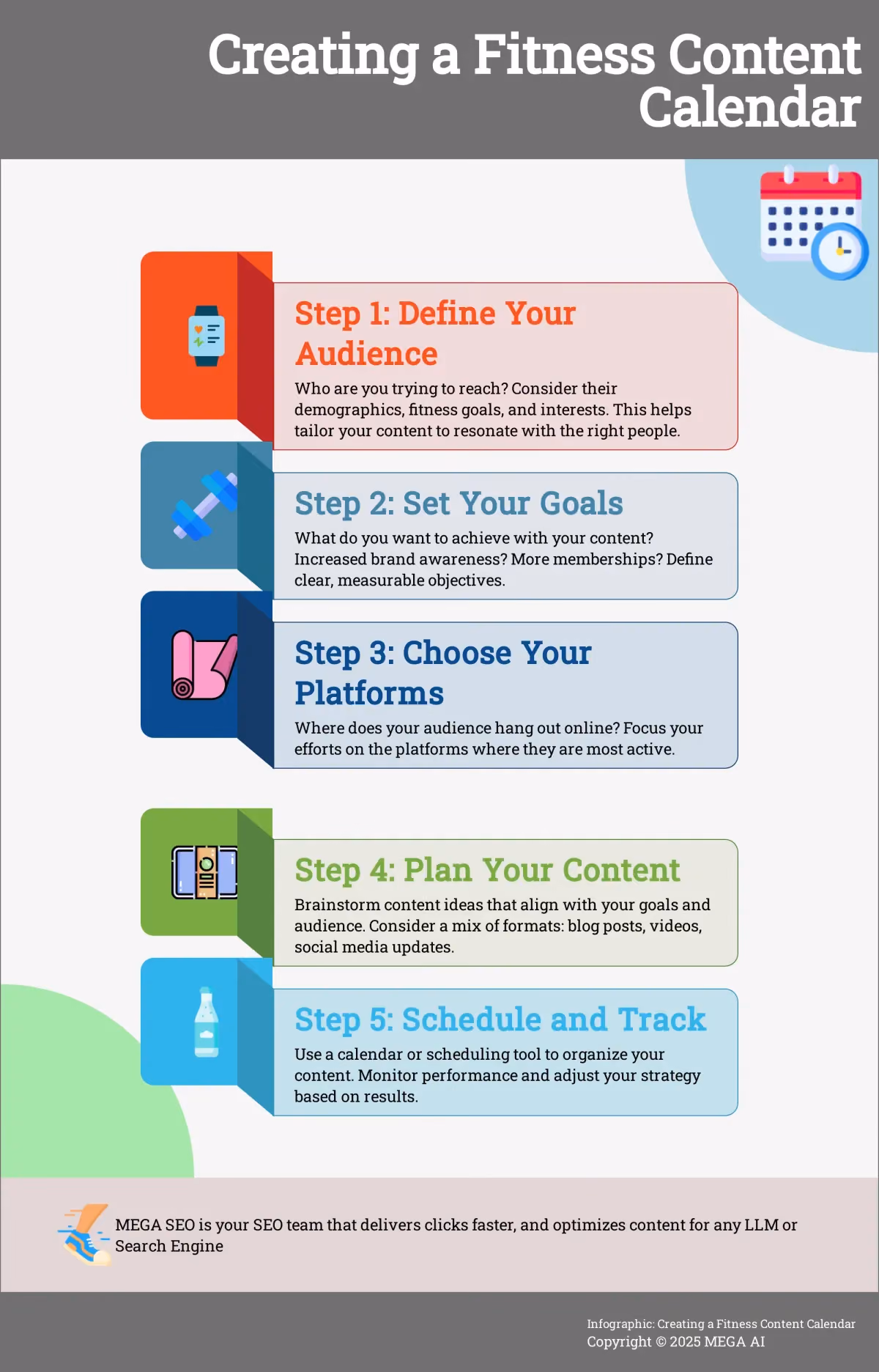 A 5-step guide to creating a content calendar for your gym or fitness studio.