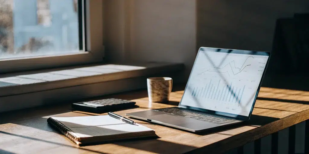 Conversion value formula shown on a laptop screen.