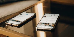 Sharing a Facebook post to Instagram on smartphones.