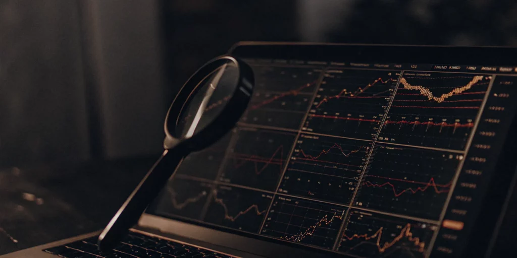 SEMrush keyword research tools displayed on a laptop.