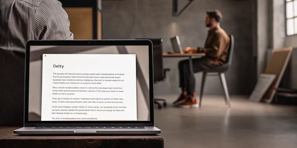 Laptop showing a news headline on why regulations are delaying Google's AI features in Europe.