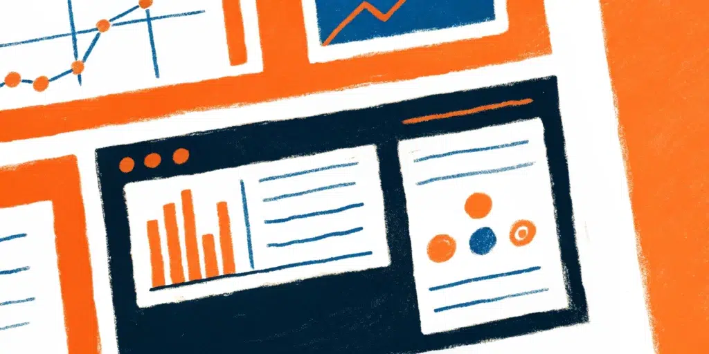 Enterprise dashboard showing AI search ROI analytics and performance metrics
